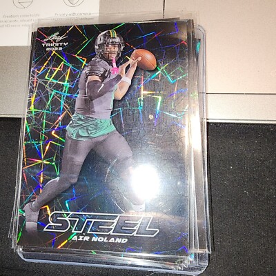 2023 LEAF TRINITY STEEL LAZER PRIZM #S-3 AIR NOLAND RC - OHIO STATE BUCKEYES