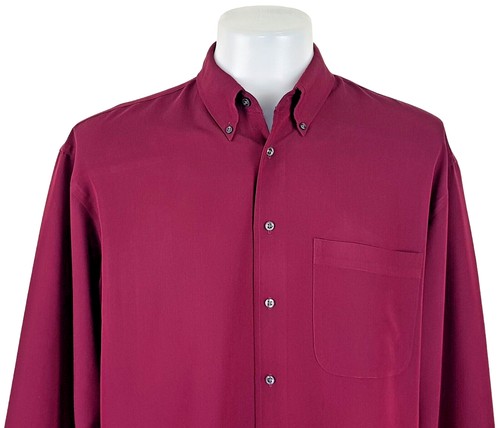 ARROW USA Mens Purple LUXURY L/S EVENING DRESS SHIRT Microfiber - XL - 52" - £69 - Picture 11 of 12