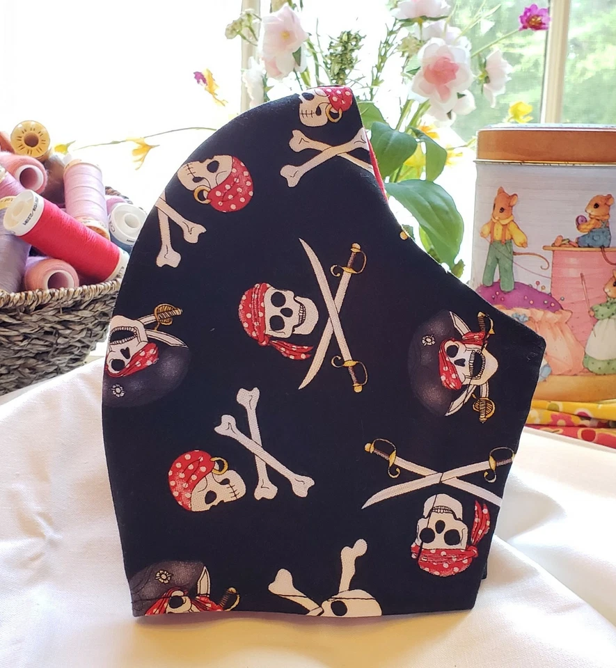 Pirates Halloween Face Mask Adult / Kids Cotton  racbrez - Image 3 of 4