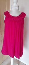Beautiful Tsega Top M/L Cerise/Sparkle , Beaded Floaty Summery 