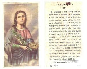 Santino Santa Lucia Preghiera 2 176 Gbr431 Ebay