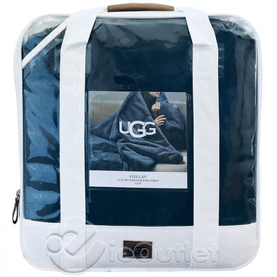 NEW UGG STELLAN 48 x 72 FAUX FUR DEEP PLUSH 12 lb LUXURY WEIGHTED