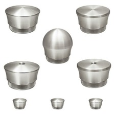 Rohrstopfen Edelstahl massiv Zierelement Stopfen Zierstopfen Rohrabschluss Rohr