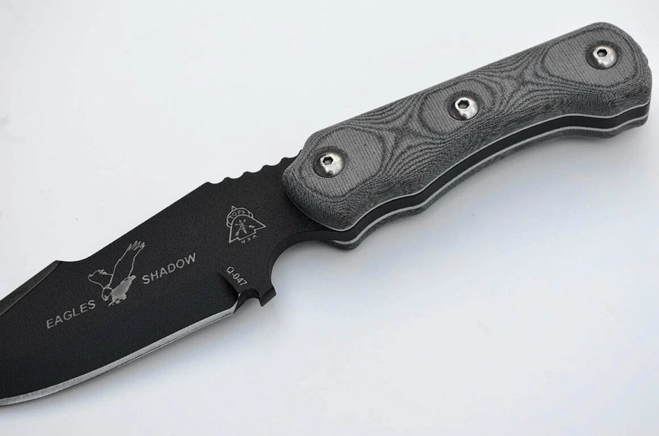 TOPS USA Eagles Shadow Fixed Blade Knife 1095 Carbon Steel Micarta Handle - $180 - Image 4 of 4