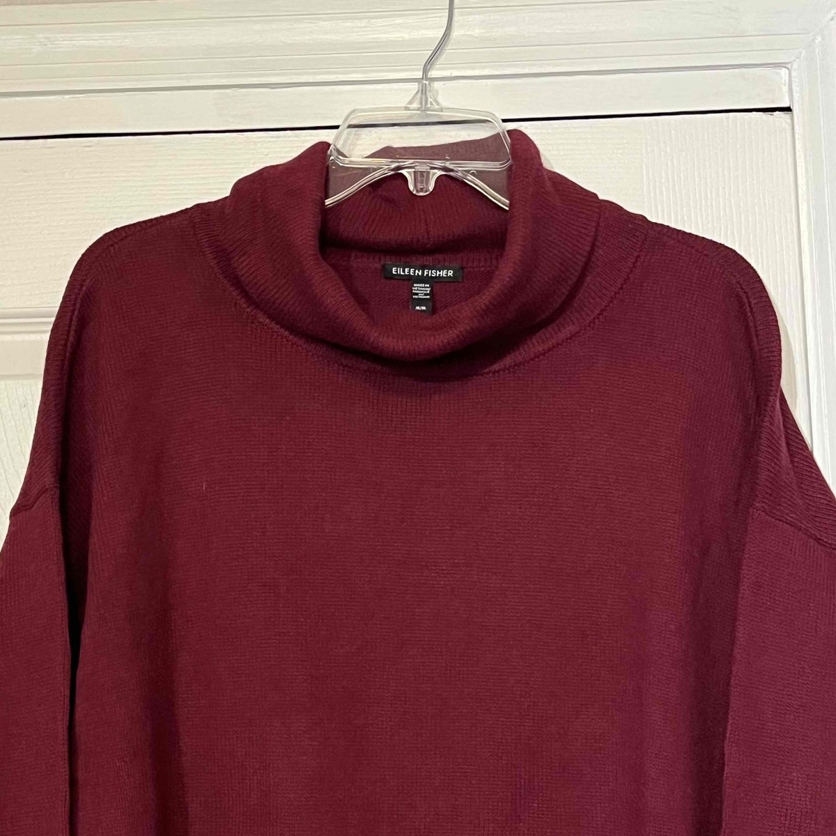 Eileen Fisher  Petite Turtle Neck Tunic レディース Sweaters Roseberry Eileen Fisher Cotton Cashmere Turtleneck Roseberry Knit Top