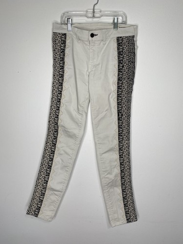 Rag & Bone Pants Tan Black Embroidered Lace Skinny sz 28 Style W15340026 - Picture 2 of 5
