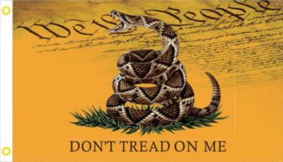 3X5 TRUMP 2024 WE THE PEOPLE GADSDEN DON'T TREAD ON ME FLAG BANNER W/ GROMMETS