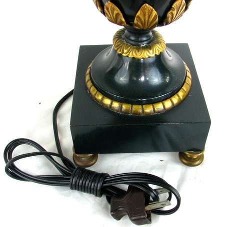 EMPIRE TOLE FLOWER LAMPS  ANTIQUE  SPECTACULAR c.1920'S - Picture 9 of 9