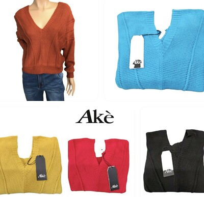 MAGLIONE DONNA -AKE'-SCOLLATA -Collezione SHOCK