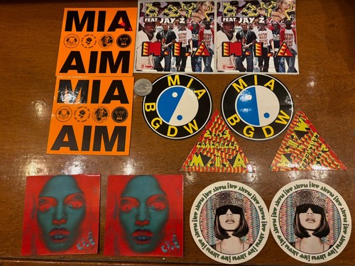 MIA -Stickers( Lot of 12 ) Original Promo RARE Hip Hop , Free Flag sticker - Picture 2 of 4