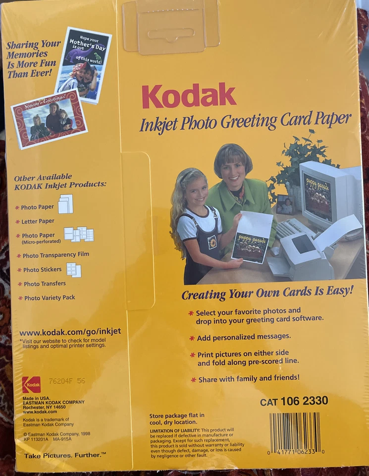 Kodak 8.5" X 11" Inkjet Photo Greeting Card Paper 20 Cards & Envelopes - Image 4 of 4
