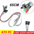 65cm ATX Power ON/OFF & Reset Switch +2x Power LED HDD PC Desktop Computer Cable