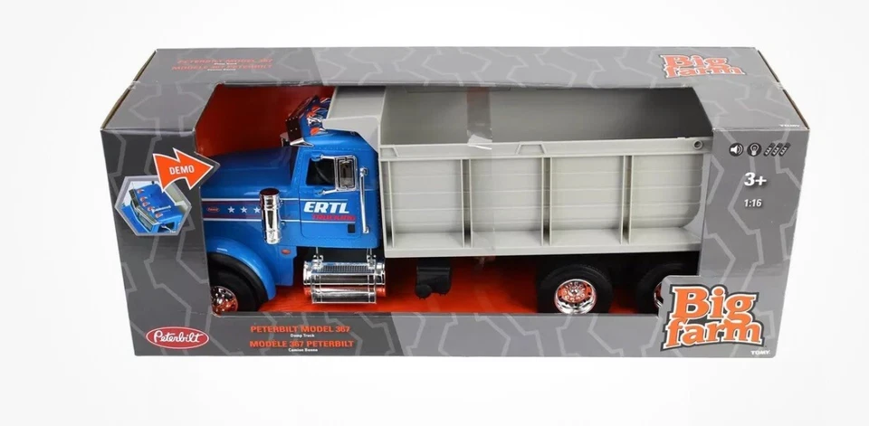 1/16 ERTL Big Farm Blue Peterbilt Model 367 Dump Truck 47602 - Image 3 of 4