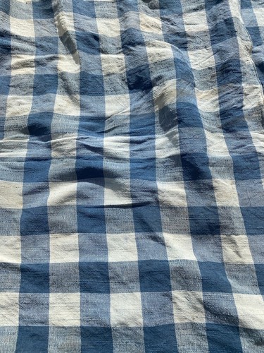 Tissu Coupon Ancien a Carreau XVIIIeme Linge Vêtement Époque Toile Matelas - Imagen 3 de 10