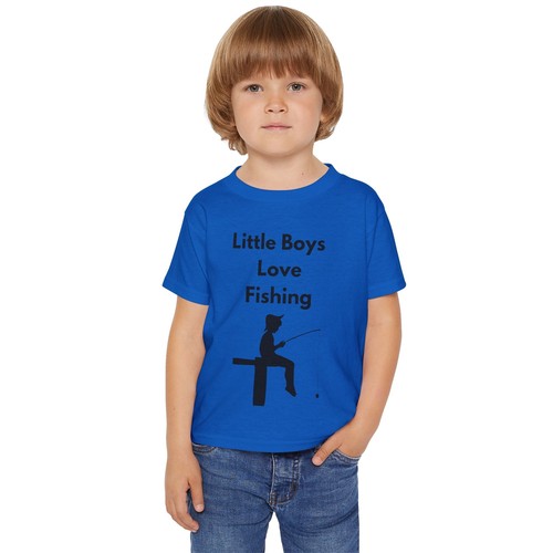 Little Boys Love Fishing Heavy Cotton™ Toddler T-shirt - Picture 16 of 29