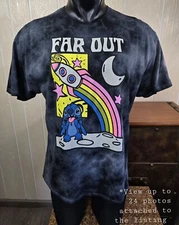 Disney Stitch Far Out Rocket Space Ship Graphic T-Shirt YOUTH or Slim Adult 2XL