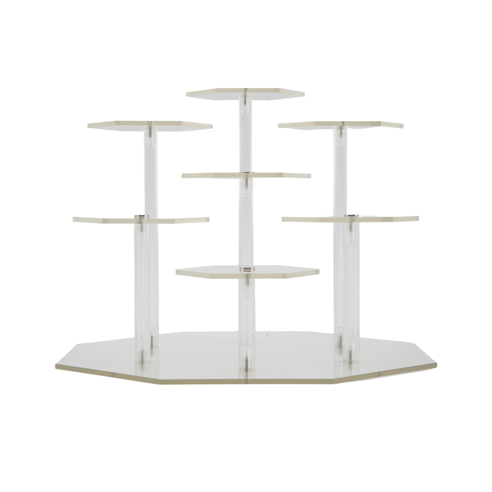 1 Piece Acrylic Risers Display Stand 7Tier Perfume Organizer and Cupcake6687