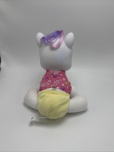 My Little Pony Sweetie Belle Baby Plush 2010 Hasbro White Pink Purple Pajamas - Picture 4 of 5