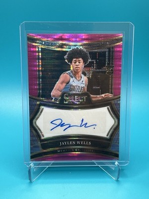 2024-25 Panini Select - Jaylen Wells - RC Auto Purple Pulsar Prizm /15