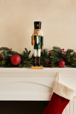 Holiday Lane Green  White Forest Nutcracker 15  Decorative Figurine 3-3 