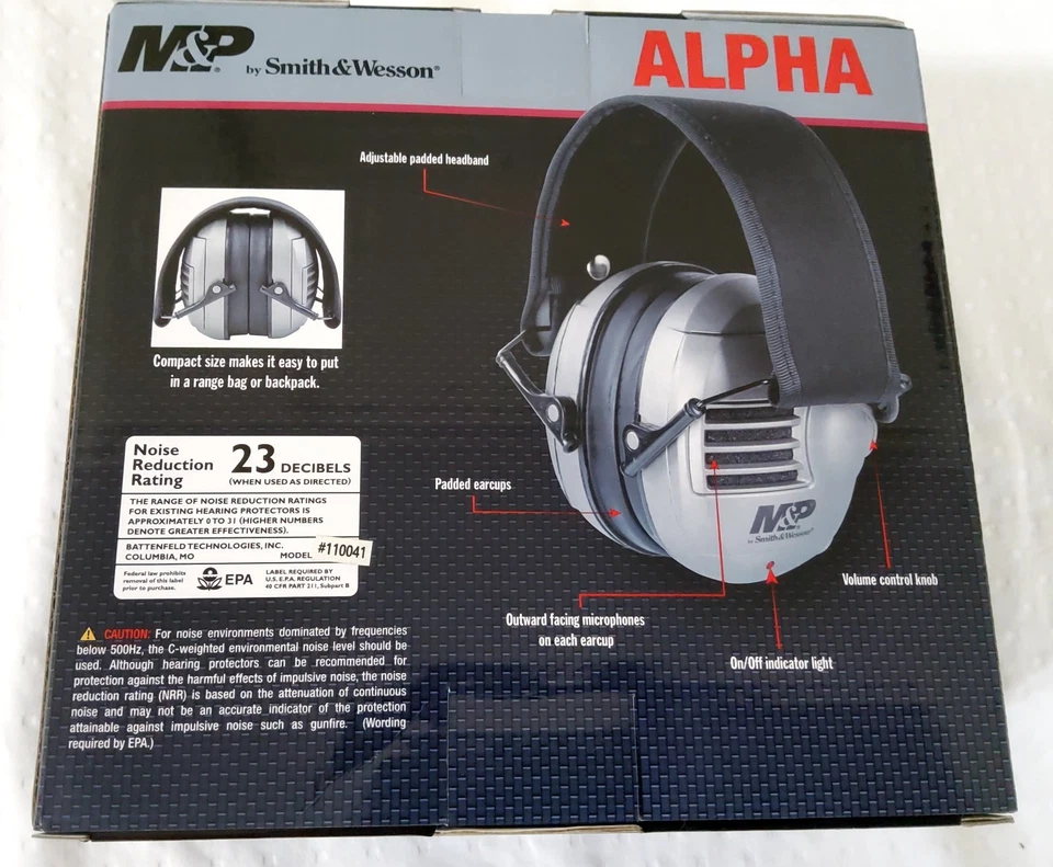 Smith & Wesson M & P Alpha Electronic Hearing Protection - NEW! - Image 4 of 4