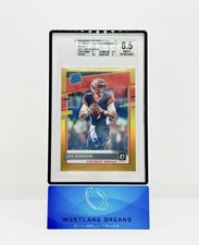 2020 m Optic Joe Burrow Gold Rated Rookie Auto #151 Bengals BGS 8.5