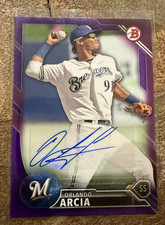 2016 Bowman #PA-OA Orlando Arcia Purple Auto #/250  -  Brewers - Twins