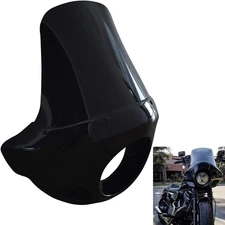 Motorcycle 5.75” Headlight Fairing Cover 17” Touring Sport Windshield for Harley