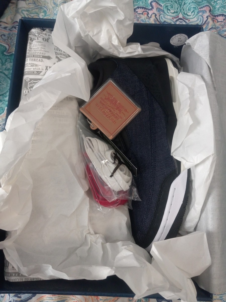Levi x Jordan 3 Raw Denim Size 11 SF Superbowl Exclusive NIB Ships Same Day Levi x Jordan 3 Raw Denim Size 11 SF Superbowl Exclusive | eBay main image 3