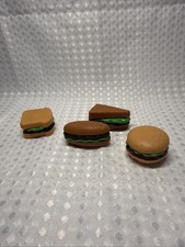 Pretend Play Food Sandwich Hamburger Hot Dog Toy Kitchen Accessories Lot 4 Piece