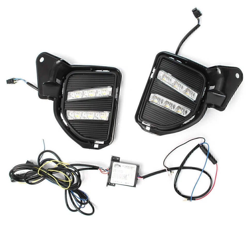 Luces de circulación diurna LED DRL para Toyota Hiace 2014-2017 luz de conducción antiniebla Foto 3 de 4