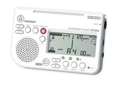 Japan NEW SEIKO Metronome Tuner Loud Volume Music Stand Mount White STH200WH