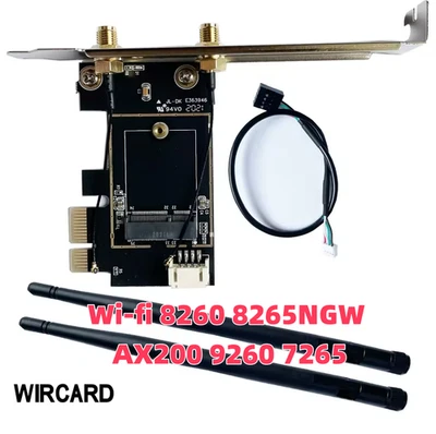 SODIAL PCIE WiFi Card Adapter Wireless Network Card M2 NGFF Bluetooth FOR Desktop