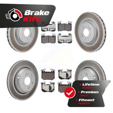 Front Rear Coat Disc Brake Rotors Ceramic Pad Kit For 2022-2022 Genesis G70 3.3L