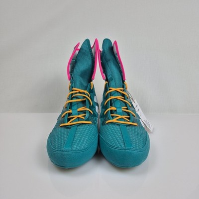 Adidas Box Hog 4 Boxing Shoes Pure Teal Pink JR5382 Men display picture 1