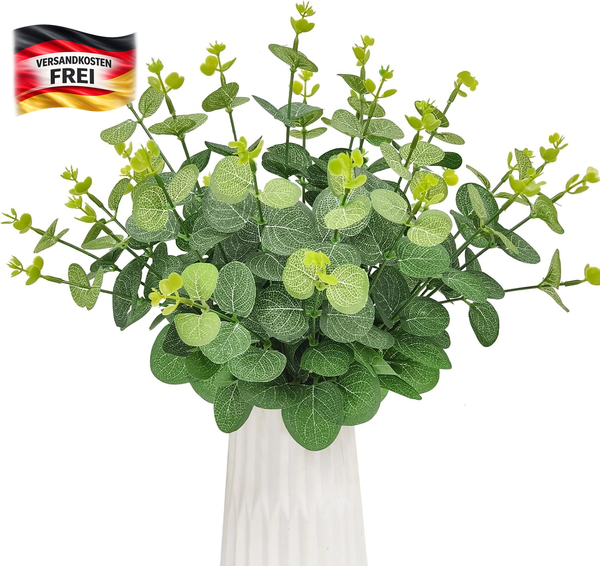 KüNstliche EukalyptusbläTter FüR Dekor Blumenarrangement Tischdeko Hochzeit, 30-image