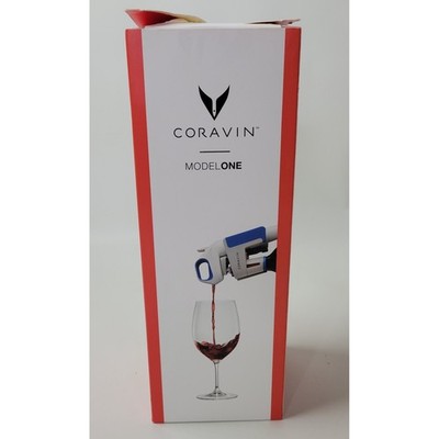 Coravin Model One Wine Preservation System White Blue with 2 Argon Capsules