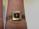 Silpada Ring Sterling Silver Dainty .925 Square Framed Garnet ? Stone Size 8.5 — photo 3