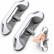 Grab Bars for Bathtubs and Showers, 2 Pack No-Drill Suction Shower Handles with