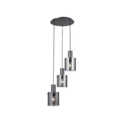 Brilliant Riffelini Hängelampe Pendelleuchte Glas rauchgrau Designer Lampe