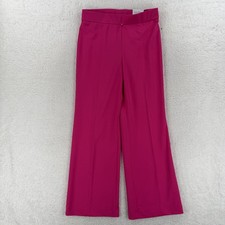 Nicole Miller New York Dress Pants Womens Medium Pink Straight Leg Pull On Work