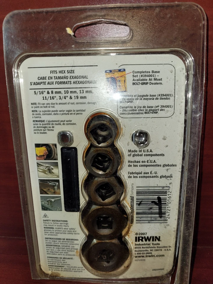 IRWIN 394002 BOLT-GRIP 3/8 in. Drive Assorted Size Bolt Extractor Set - Image 2 of 3