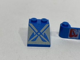 LEGO Star Wars 7131 Anakin's Podracer Printed Parts  Blue Doors Slope