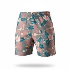 Nike Kids Training Shorts Tropical Floral Print Dri Fit Gray Pink, Size S, NWT
