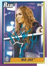 Nia Jax Autographed 2021 Topps Raw WWE Pro Wrestling Trading Card