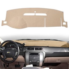 HanLanKa Dashboard Cover Dash Mat Compatible with 2007-2014 Chevy Beige