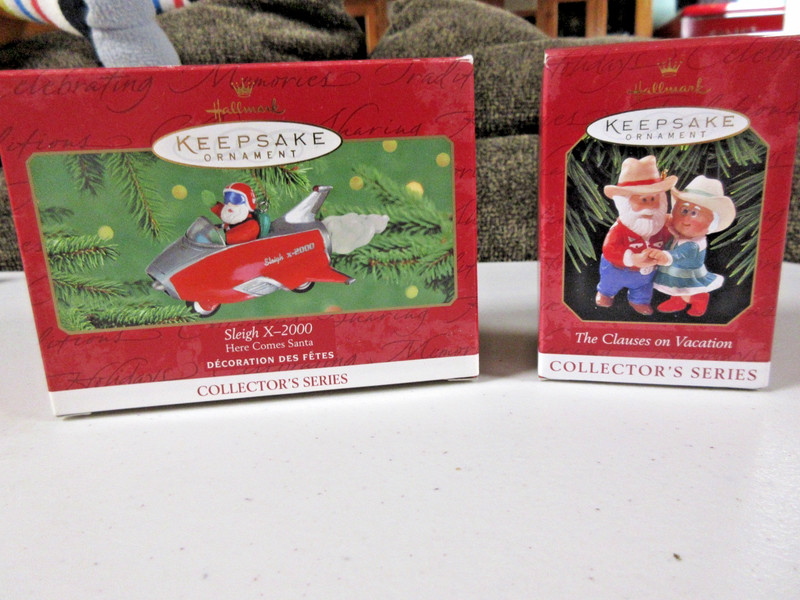 Lot of 2 Hallmark Keepsake Ornaments Collectors Series, 1999, 2000