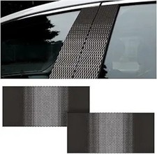 Carbon Fiber B-pillar Protective Stickers 2pcs Waterproof Door P Color Black Carbon Fiber B-pillar Protective Stickers 2pcs Waterproof Door P Color Black