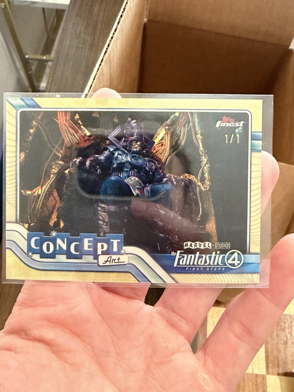 2026 Topps Finest 1/1 Superfractor concept Art Of Galactus