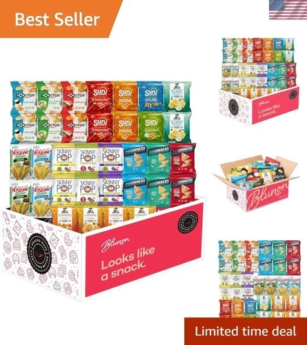 Snacks Variety Pack for Adults, Healthy Office Snack Box Bulk, 34 pack